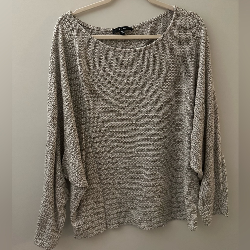 Lulus Perfect Mix Heather Beige Dolman Sleeve Sweater | Soft Knit Top XL